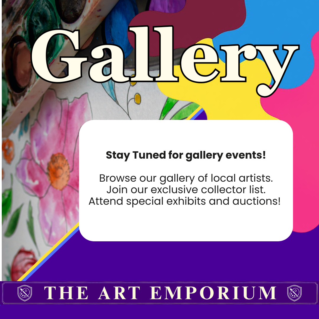 Gallery at The Art Emporium — browse local artists and special exhibits